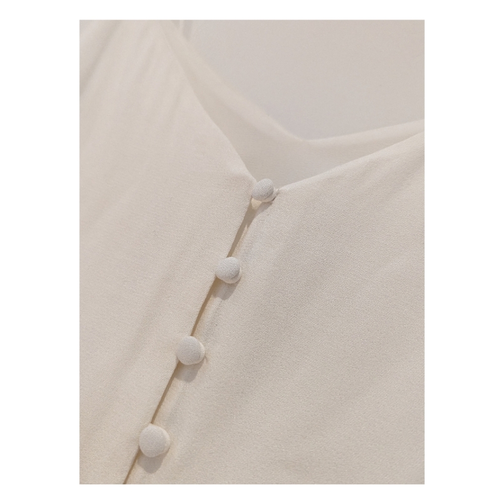 COPY - Frank And Oak~Ivory Button Down Chiffon Cami~Medium - Picture 7 of 7